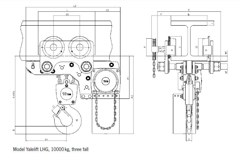 Yalelift LHP/LHG集成低(dī)淨空(kōng)小(xiǎo)車(chē)組合(圖4)