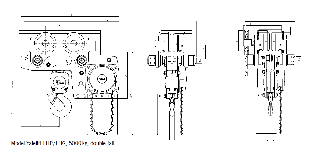 Yalelift LHP/LHG集成低(dī)淨空(kōng)小(xiǎo)車(chē)組合(圖3)
